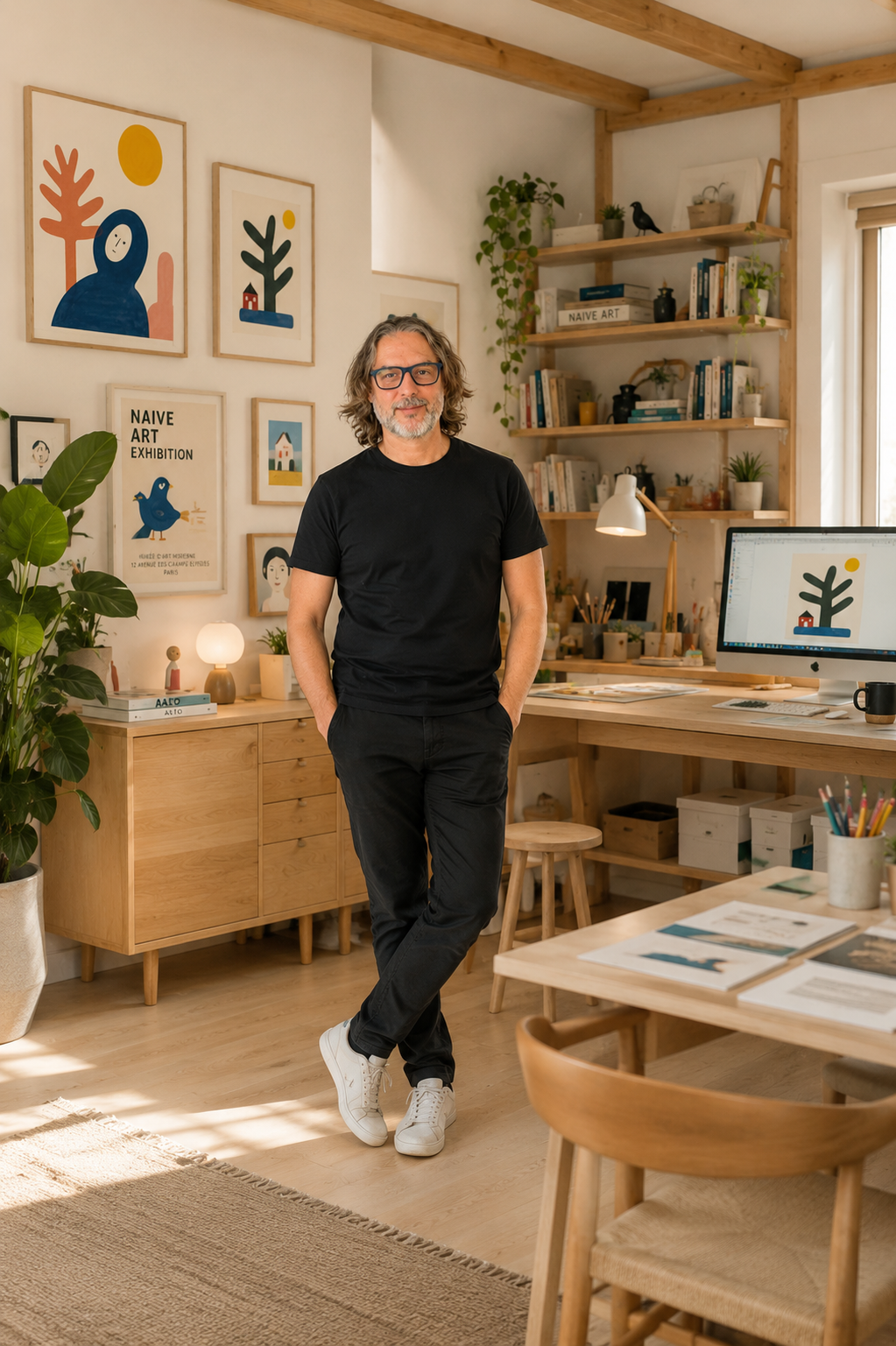 Xavier Bartrina al seu estudi de Barcelona